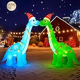 Simgoing 8 ft Valentine's Day Dinosaur Kissing Arch Decoration Outdoor Inflatable Archway Built in LED Lights Blow up Kissing Dinosaurs Decor for Yard Garden Lawn Holiday Outside