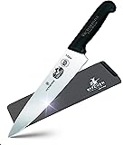 Victorinox Fibrox Pro Chef Knife 10 Inch: Best Quality Professional Stainless Steel Knives w/Protective Sheath Cover