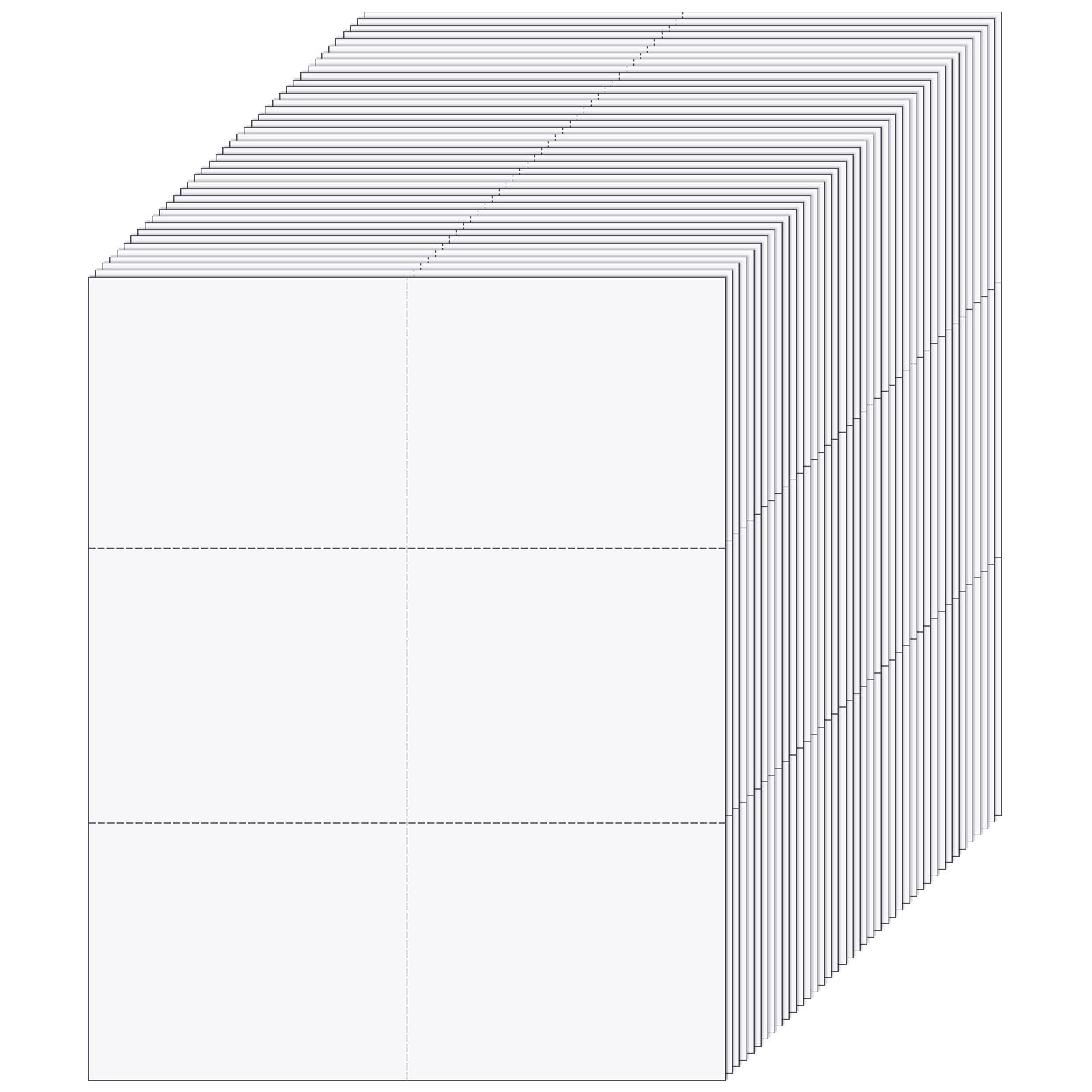 Photo 1 of Lincia 200 Sheet Perforated Cardstock Paper 8-1/2" x 11" Printable Postcards Business Cards 6 Per Page Blank Cardstock 150 GSM Printable Postcards Compatible with Laser Inkjet Printer (White)