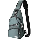 AMJ Crossbody Sling Bag Men Women, Casual Shoulder Backpack, Chest Daypack Satchel for Hiking Travel