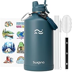 Swigina [2-IN-1 LID] Gallon Insulated Water Bottle