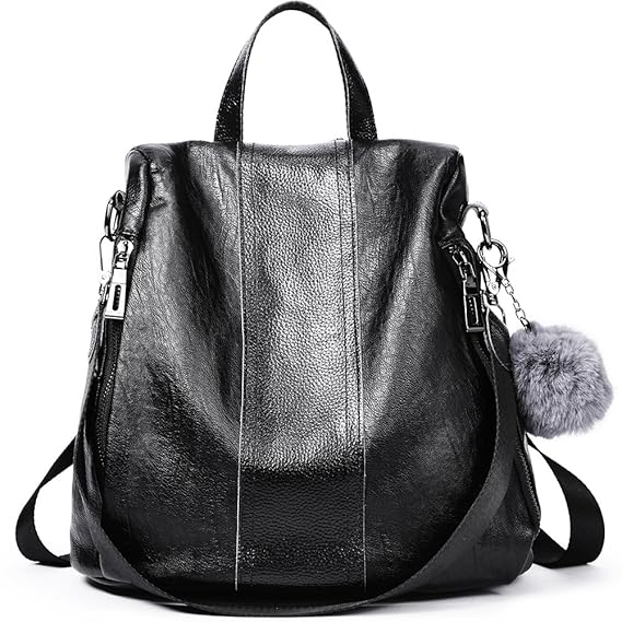 CLUCI Damen Rucksack Handtasche Leder PU Umhängetasche Daypack Reiserucksack Anti Diebstahl Tasche für Schule Reise Arbeit Sc