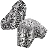 Gatuida Boys Toy Armour Set Boys and Girls Roman Costume Shoulder Pad Sturdy Plastic Armour for Play Silver