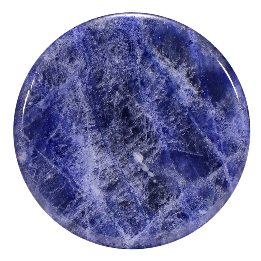 Morella Women Coin 33 mm 1.3" Gemstone African Soladith Chakra Plate Necklace Pendant and to gain Strength