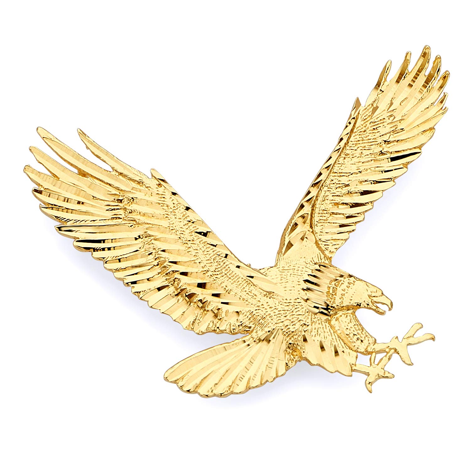 14k Yellow Gold Eagle Pendant 