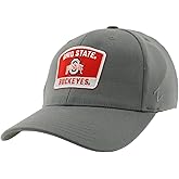 ZHATS Men's Standard NCAA Officially Licensed Fitted Hat ZH Patch Switchback Gray, Grey, Large