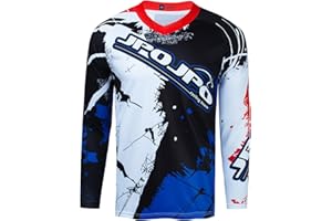 JPOJPO Boy Girl Cycling Jersey Kids Mountain Bike Motocross Long Sleeve Shirt Biking Tops 4-14 Years