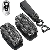 Key Fob Cover for Mercedes Benz,Heavy Metal Key Fob Case Protector with Keychain Compatible with 2020-2024 S Class/G Class/E Class/C Class (C Model-Black)