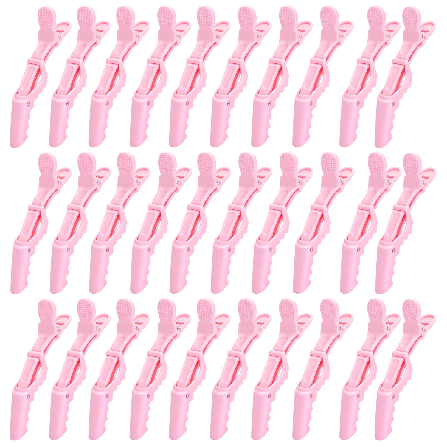 Photo 1 of 30 Pcs Alligator Hair Clip for Styling Sectioning - Salon Hair Clip for Thick Hair, Plastic Hair Styling Clip with Wide Teeth & Double-Hinged Design (Pink)