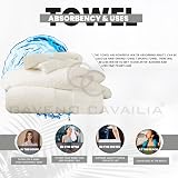 GC GAVENO CAVAILIA Fade Resistant Bath Towels 700GSM Cream 4Pk view 5