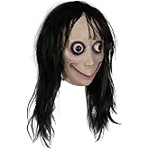 MOLEZU MOMO Mask for Adult Horror Devil Mask, Scary Costume Halloween Creepy Cosplay Party Decoration Prop, Halloween Scary Masks.