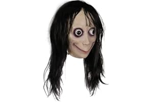 MOLEZU MOMO Mask for Adult Horror Devil Mask, Scary Costume Halloween Creepy Cosplay Party Decoration Prop, Halloween Scary Masks.