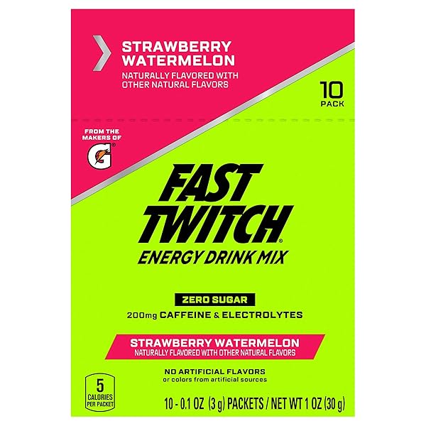 GATORADE, FAST TWITCH ENERGY DRINK MIX STRAWBERRY WATERMELON,...