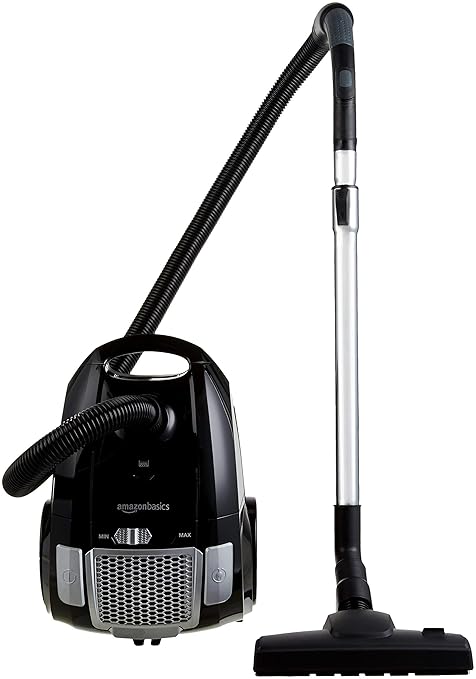 AmazonBasics Vacuum Cleaner with Power Suction, Low Sound, High Energy Efficiency and 2 Years Warranty (3L Reusable Dust Bag, Black)