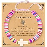 TOLOWOBK Valentines Day Gifts for Kids, Teen Girls, Women Colorful Cross Bracelet Girls Christian Gifts WWJD Bracelets Cute Religious Jewelry Baptism Little Girl Teenage Gifts Trendy Stuff Birthday