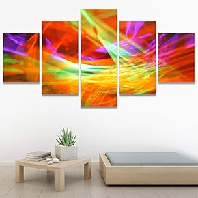 SIGNWIN 5 Panel Canvas Wall Art Modern Art...