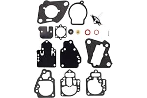 XQSMWF Carburetor Carb Rebuild Kit and Gasket Diaphragm Kit，Fit for Mercury Mercruiser Mariner 6 8 9.9 10 25 20 25 HP #1395-9761 1395-9725 1395-9179 1395-811357 1395-9645 1395-9377 1395-97611