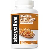 STAY ALIVE Boswellia Serrata Extract Capsules 1000mg with AKBA and 65% Boswellic Acid, 12:1 Resin Extract Powder, 120 Count for 2-Month Supply, Non-GMO and Gluten-Free Boswellia Supplement