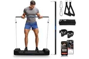 SQUATZ Apollo Board Mini: 150lb Resistance Smart Cable Machine, Functional Trainer for Full Body Workouts, Full Body Strength, Digital Home Gym Equipment with Free App includes Accessories