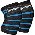 Knee Wraps for Weightlifting - 80" Elastic Knee Straps for Squats and Weight Lifting - Lifting Knee Wraps for Strength & Compression Wrap - Knee Support for Squatting, Powerlifting, Gym
