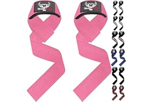 BEAST RAGE Lifting Straps, Padded Wrist Wraps for Weightlifting, Gym Workout, Strength Training, Bodybuilding, Powerlifting, 