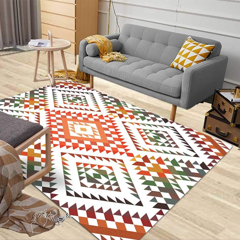 Area Rug,Douecish Play Area Rug Modern Area Rug Large Area Rugs Ethnic Patterns Healthy Big Area Rug Soft Area Rug and Yoga Training