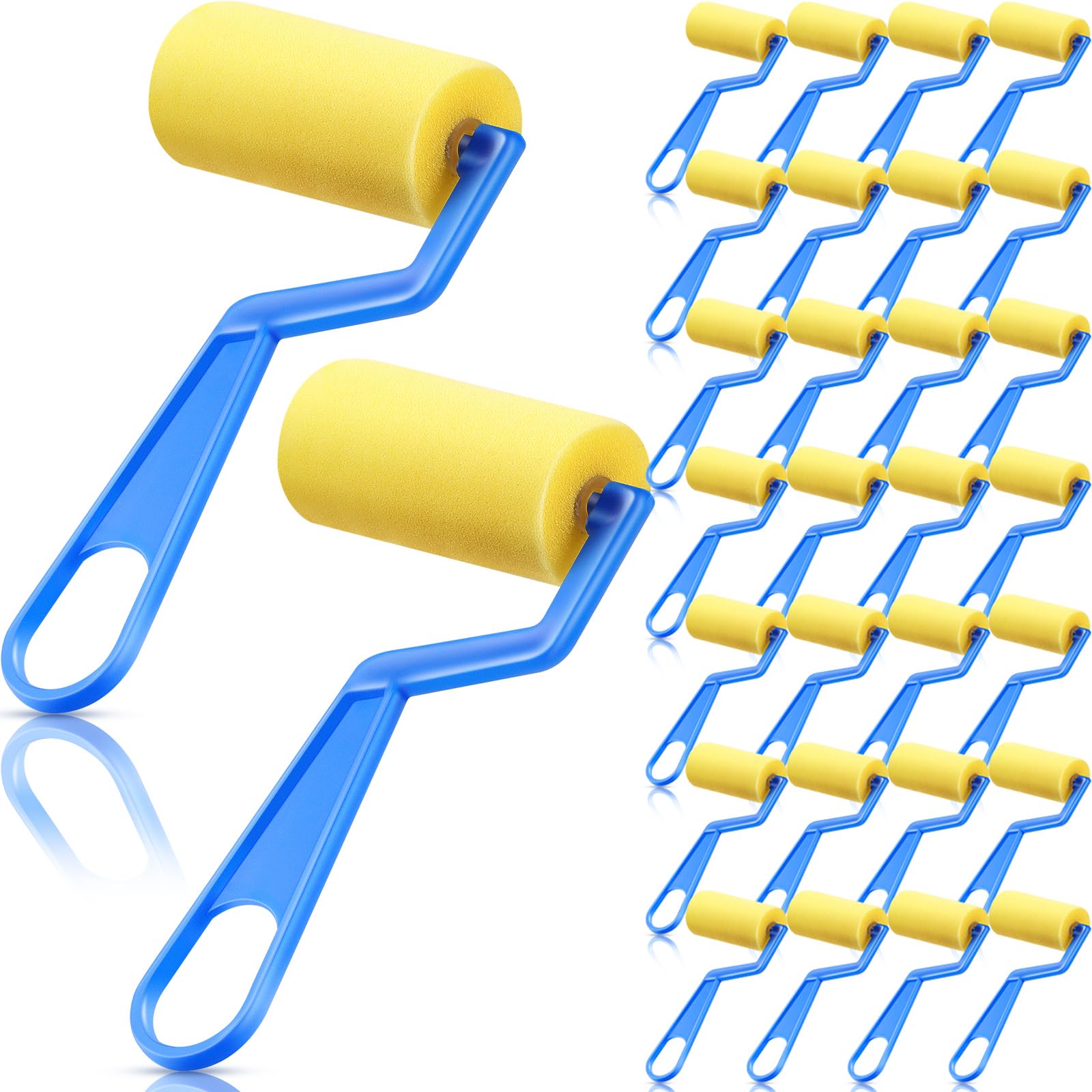 Photo 1 of Tenceur 3 Inch Foam Paint Rollers Painting Sponge Roller Small Sponge Paint with Plastic Handle