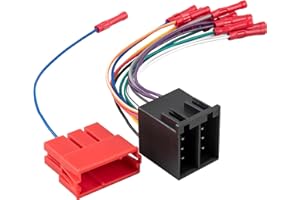 RED WOLF Car ISO Radio Wiring Harness w/Connector Butt for Select 2008-2010 Hyundai Elantra Santa Fe, for Kia 2010-2013 Forte