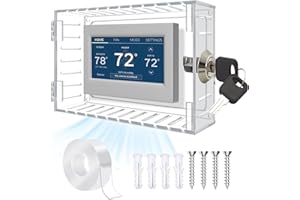 Upifen Clear Thermostat Lock Box with Key - Thermostat Cover with Lock, AC Thermostat Lock Box Cover, Lock Box for Thermostats on Wall Fits Thermostats 6.1" x 3.85" or Smaller