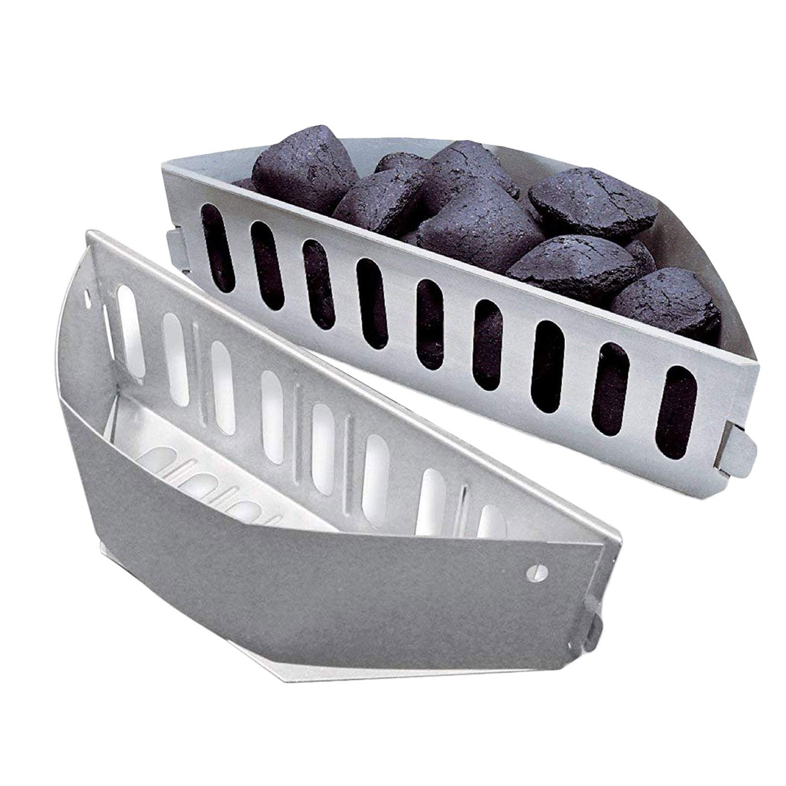 WELL GRILL 7403 Char-Basket Charcoal Briquet Holders for Weber One Touch, Master Touch and All Other 47, 57 and 67 CM Kettle Grills, Direct and Indirect Heat (Set of 2)