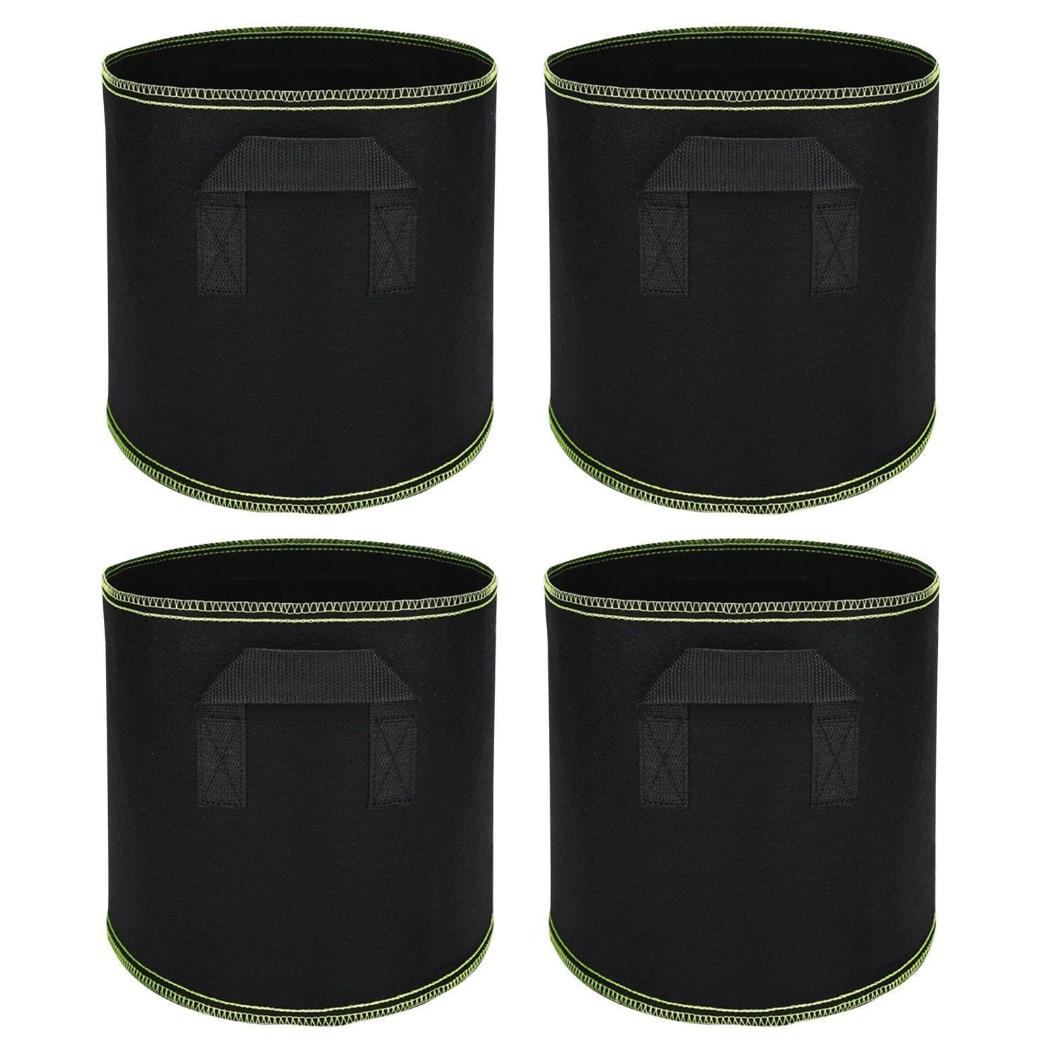 WUFGWBD 4 Pieces Of Planting Bags, Tree Planting Bags With Ears, Beautiful Planting Bags, Non-Woven Planting Buckets, Suitable For Indoor And Outdoor Planting
