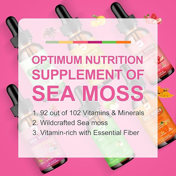 B BEWRTHS SEA MOSS LIQUID DROPS – BLACK SEED OIL & IRISH SEA MOSS GEL WITH BURDOCK ROOT BLADDERWRACK, ELDERBERRY, 6X STRONGER QRGANIC SEAMOSS RAW SUPPLEMENT FOR DIGESTIVE, HAIR HEALTH – VEGAN, 2 FL.OZ