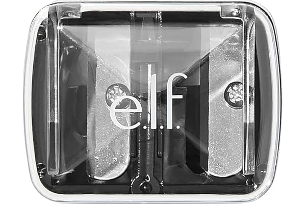 e.l.f. Dual-Pencil Sharpener, 2 Hole Sizes for Eyeliner & Lip Liner, Essential Makeup Tool