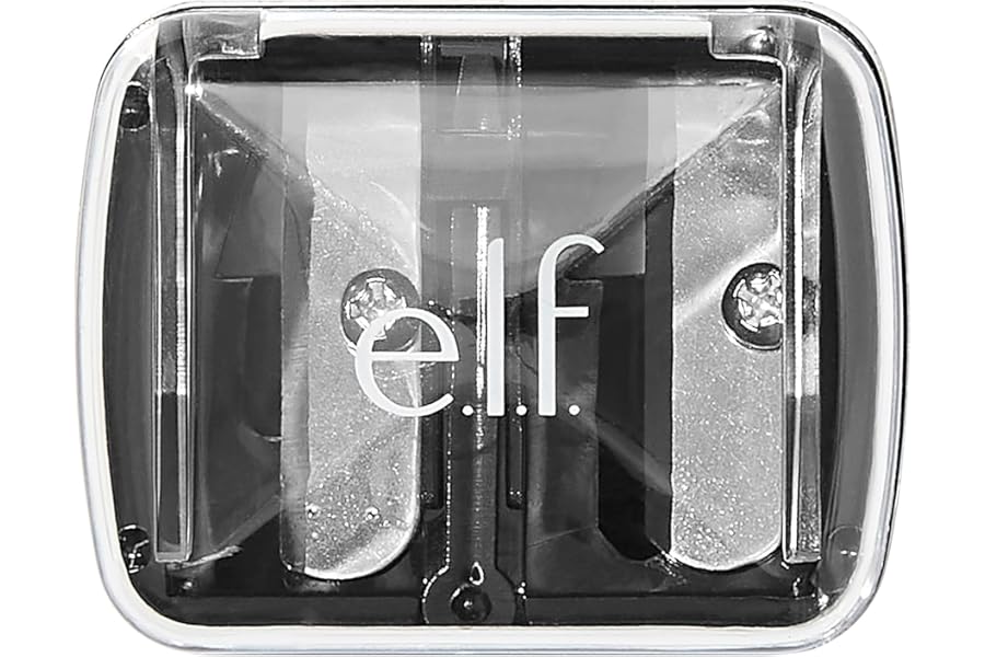 e.l.f., Dual-Pencil Sharpener, Convenient, Essential Tool, Sharpens, Easy To Clean, Travel-Friendly, Compact, Includes Bonus Small Sharpener