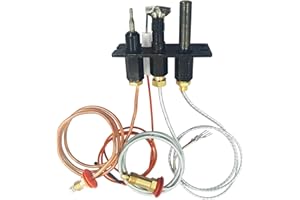zuviuviz 4021-736 Pilot Assembly Natural Gas Kits for Heatilator, Heat N Glo, Quadrafire Fireplaces Replacement 485-510A, 2103-010, Fireplace with Thermopile, Thermocouple