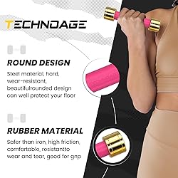 TECHNOAGE 3LB Dumbbells Set of 2, Weights Dumbbells