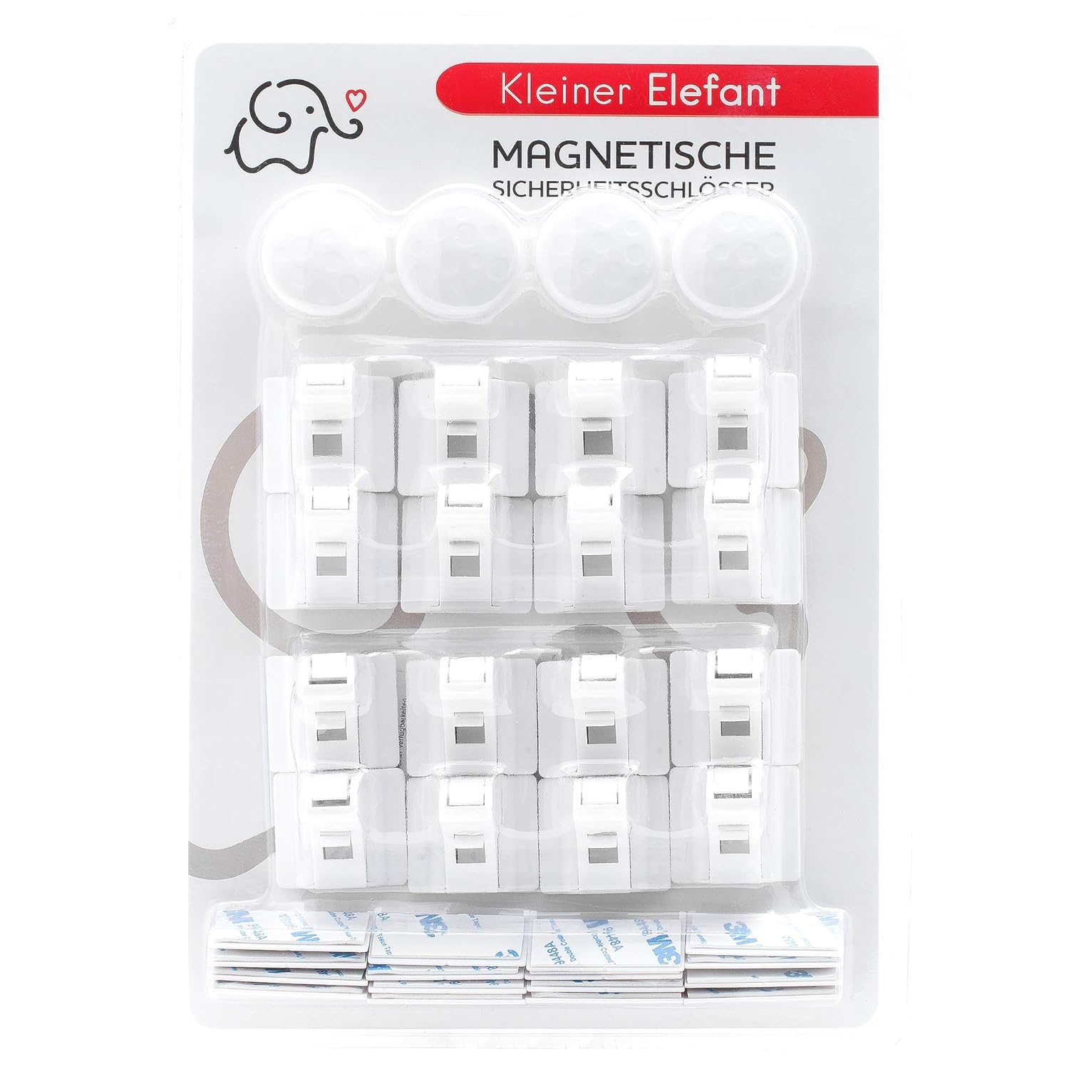 Magnetische Kindersicherung Schrank und Schublade Kleiner Elefant 16+4