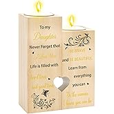 Daughter Birthday Gifts for Daughters Adult - Daughter Gifts from Mom Dad Candle Holder Candlestick Funny Christmas Graduation Valentine's Day for Daughters