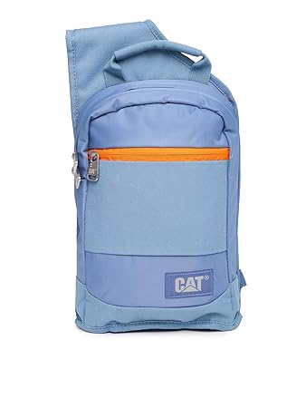 CAT The Giants Polyester 5 Ltrs Sky Blue and Orange Messenger Bag (83196-337)