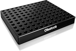 Olsa Tools Extra Large Hex Bit Organizer - Holds 120 Hex Bits - Magnetic Base Tool Organizer - Screwdriver Bit Holder for Sho