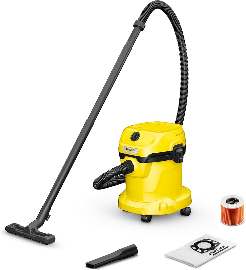 Kärcher WD 2 Plus Wet and Dry Vacuum 1000 W 15 L Blowing Function