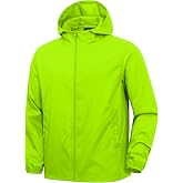 ZITY Men's Lightweight Waterproof Rain Jacket Hooded Windbreaker Raincoat Packable for Outdoor Hiking