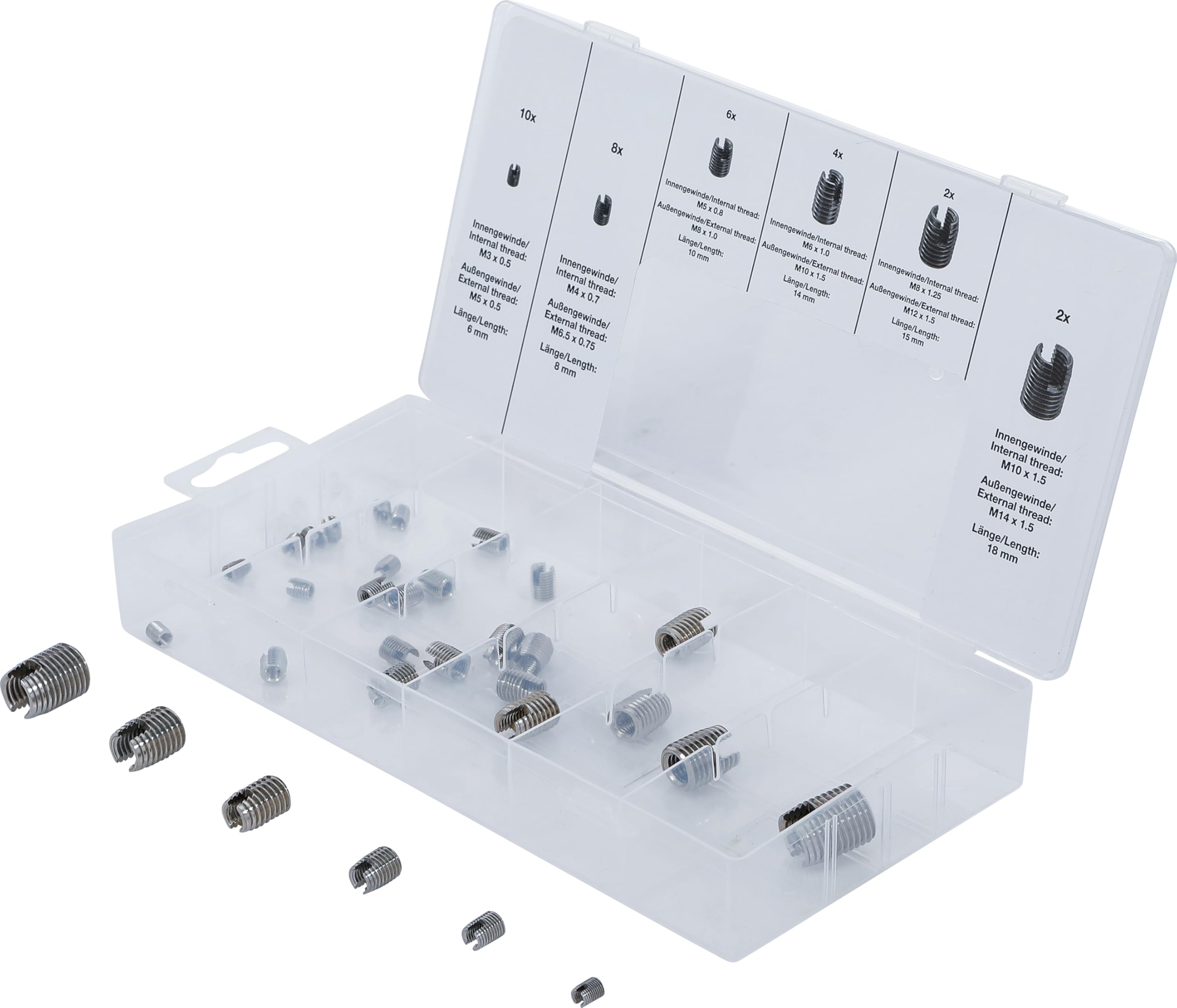 BGS 6845 | Thread Insert Assortment | self-tapping | 32-pcs.