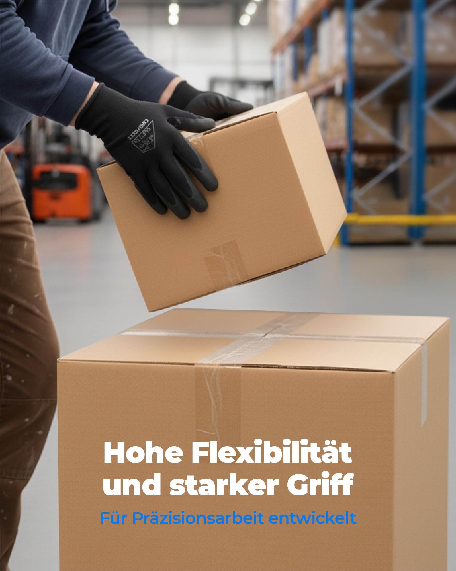 toolant Nitril-Arbeitshandschuhe mit MicroFoam-Beschichtung, atmungsaktives Nylon, rutschfester Griff, touchscreenfähig, ideal für Garten, Lager & Automobil, Schwarz (L, 6 Paar) 3