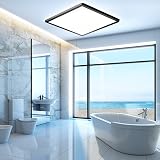 MLOQI 36W LED Bathroom Ceiling Light IP44 5000K Daylight White Black Edge