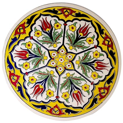 Turkceramics Round Coaster (Multicolor, OMRC16C-MIX2)