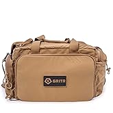 GRITR Tactical Range Bag for Handguns and Ammo - Military Style Duffle Bag for Shooting, Hunting, Travel, Everyday Carry, Medical, Competition - Tactical Gun Case for Pistol and Gear Storage