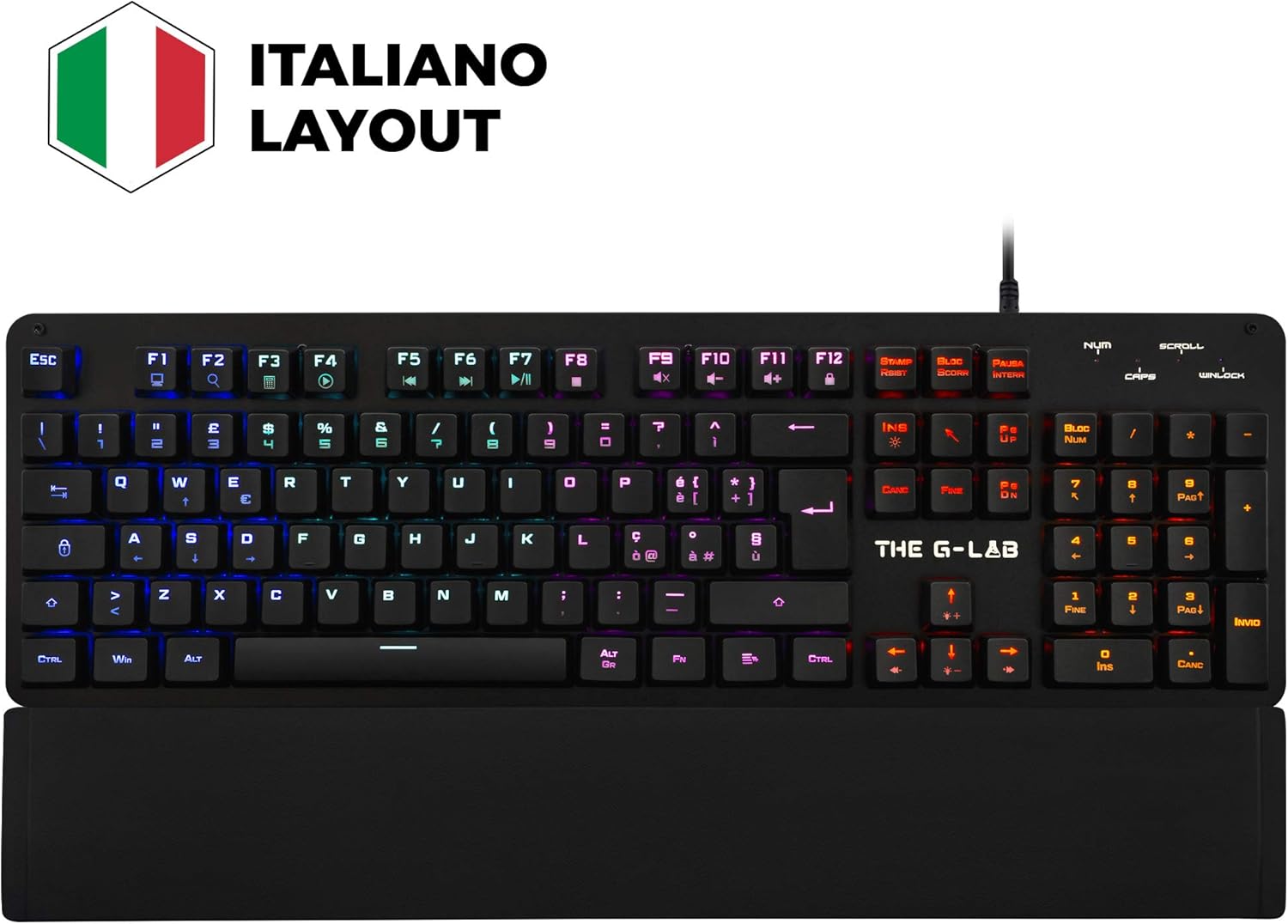 Anti-Ghosting Gaming Keyboard with Multicoloured LED Backlight Black PC ...