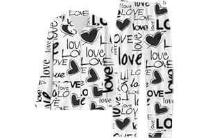 DPKLAD Long Sleeve Pajama Set for Women Valentines 2024 Lounge Heart Printed Plus Size Women 2 piece Pajamas S-3XL