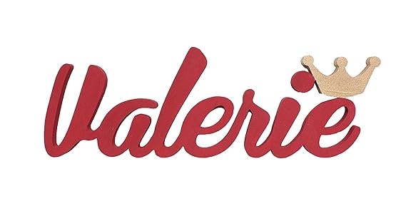 Mädchen Name mit goldenen Krone Tür Vorlagen, Taufe Geschenke, Valerie, personalisierbar Tür Schilder, Kinderzimmer-Custom Ge